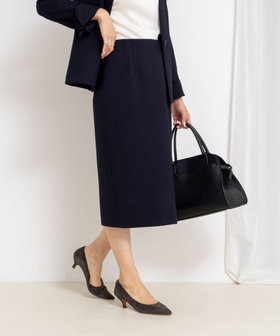 《セットアップ対応》ウォッシャブルウール調タイトスカート