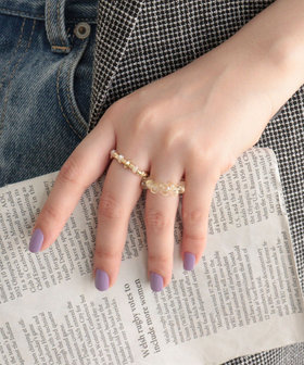 クリアビーズ＆メタルリングセット