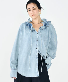 追加予約受付中】RM denim フリルギャザーデニムブラウス 2026.02.17