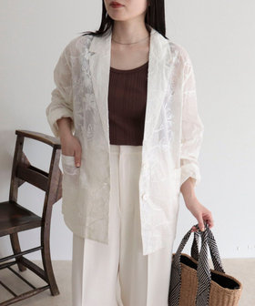 【MADE IN INDIA】シアー刺繍ジャケット