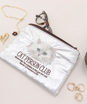 【JOli JOli/ジョリジョリ】刺しゅうフラットポーチ