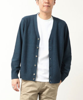 脇切替柄 カーディガン