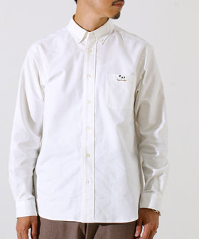 【定番×遊び心】フレブル刺繍BDシャツ 無地/クレイジーパターン