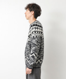 BATONER/バトナー】MOHAIR NORDIC CREW NECK モヘヤ ノルディック
