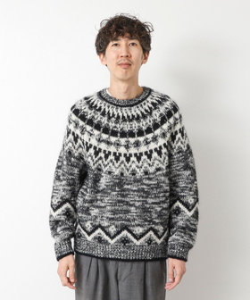 BATONER/バトナー】MOHAIR NORDIC CREW NECK モヘヤ ノルディック