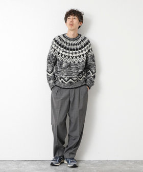 BATONER/バトナー】MOHAIR NORDIC CREW NECK モヘヤ ノルディック