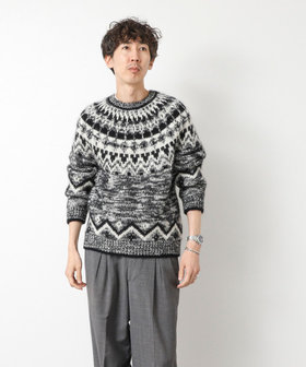 BATONER/バトナー】MOHAIR NORDIC CREW NECK モヘヤ ノルディック