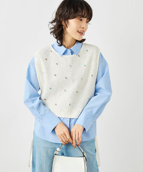 《手洗い可能》ビジュー付ベスト