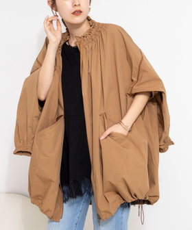 【MARILYN MOON/マリリーンムーン】ウォッシャブルシャーリングギャザーブルゾン