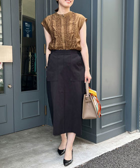 ジャージーピンタックナロースカート