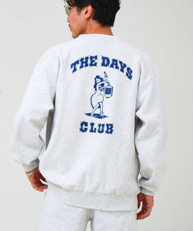 THE DAYS/ザ デイ】HIGE SWEAT 髭文字刺繍 クルーネックスウェット 裏