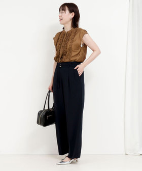 セットアップ対応》ハイストレッチカルゼワッシャーパンツ（5-0818-4