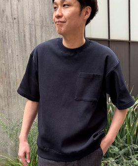 《吸水速乾》PERFECTEXドライワッフル　クルーネック　Tシャツ
