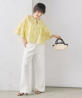 セットアップ対応》キラキラカットジャガード2WAYブラウス(5 セットアップ対応》キラキラカットジャガード2WAYブラウス(5