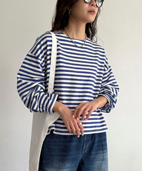Curensology×Archive&Styleボーダープルオーバー セール】ボーダーワイドプルオーバー（Tシャツ/カットソー