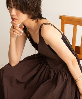 追加】【MAQWEL/マクウェル】ソフトタフタワンピース（5-0039-5-07-002