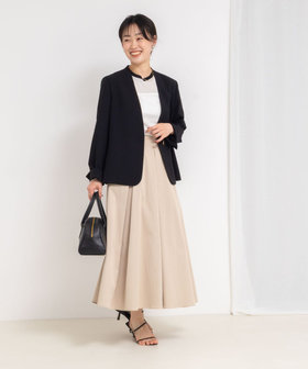 【新品】NOLLEY'S ノーリーズ ソフィー　タッサータックフレアスカート ノーリーズソフィー NOLLEY'S sophi タフタタックフレアスカート