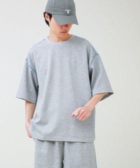 ［WEB限定 SPECIAL SALE！］【セットアップ対応】カルゼラダーステッチ クルーネックTシャツ