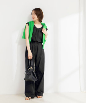 WEB限定 SPECIAL SALE！］ウォッシャブルギャザー2WAYオールインワン