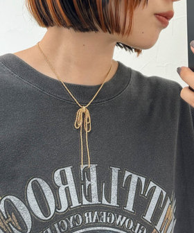 チェーンリボンアジャストネックレス