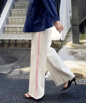 IKUMI イクミ ロゴサイドライン トラックパンツ パンツ