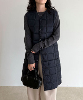 【TAION/タイオン】V NECK LONG DOWN VEST
