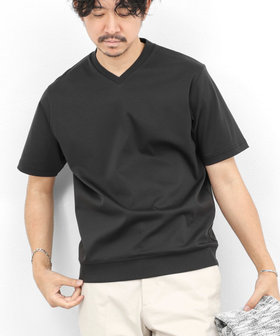 《ビジカジ対応》シルケットスムース VネックドレスTシャツ 26SS