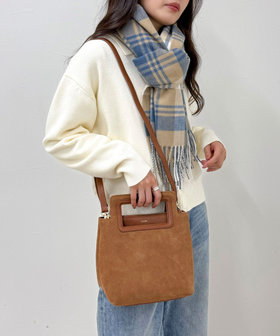 【BEAURE/ビュレ】スクエアハンドルスエードバッグ