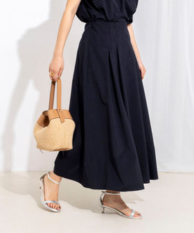 【一部WEB限定色アイテム】ウォッシャブル高機能タックフレアースカート