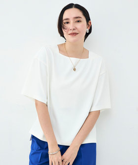 《セットアップ対応》ウォッシャブルイージーツイルTブラウス