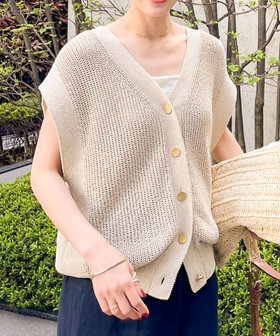 アンサンブル対応》《手洗い可能》ペーパーヤーン2WAYベスト（5