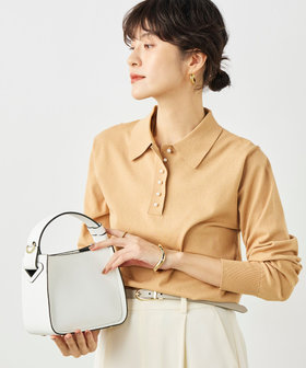 《手洗い可能》コットンテックスポロニット