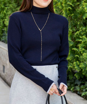 手洗い可能》3×2リブ配色タートルネック（5-0035-7-02-006）｜NOLLEY'S