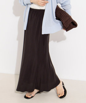 フィブリルタフタサイドリボンバイヤススカート