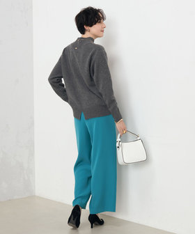 セットアップ対応》ウォッシャブルダブルクロスワイドパンツ（4-0035-5