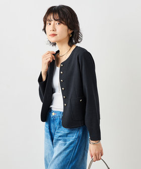 ウォッシャブルラッセルリングカーデジャケット