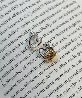 【LAPUIS/ラピュイ】Line Coil Heartピアス