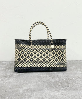 Letra/レトラ】柄編みメルカドバッグ ショートタイプ（4-0527-2-32-104