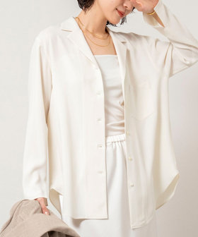 ドレープツイルオープンカラーシャツ