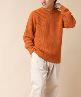 BATONER/バトナー】別注 SIGNATURE CREW NECK クルーネックニット（4-0607-6-52-701）｜NOLLEY'S  goodman(ノーリーズ グッドマン）｜NOLLEY'S(ノーリーズ）｜men（MEN）｜NOLLEY'S MALL（ノーリーズ モール）