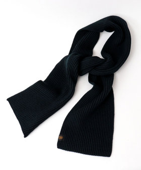 バトナー　ソリッドウールマフラー　黒 Solid Wool Muffler(F Black/ブラック): BATONER