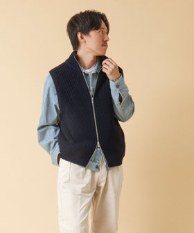 【wit her 24AW】新品未使用　BATONER ニットベスト ニットベスト — MONOCHROME