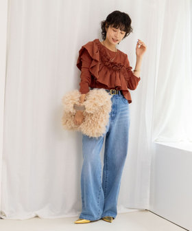 WEB＆一部店舗限定色あり】3WAYリブフリルロンT（5-0037-5-03-001