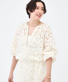 《セットアップ対応》【KIRYU】ウォッシャブルラメジャガードブルゾン