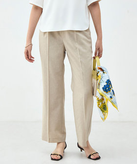 《セットアップ対応》ウォッシャブルブリーザブルシャンブレーセミワイドパンツ