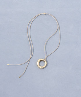 【grace grace/グラスグラス】ニュアンスリングコードネックレス