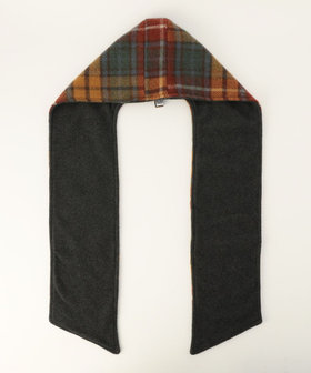 【TWEEDMILL】別注チェック柄フード付きマフラー