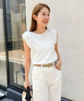 WEB限定 TIME SALE！］【PR阿部☆別注】《手洗い可能》肩フリル
