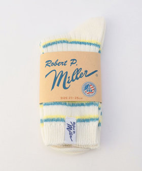【Robert P. Miller】1P Shaggy border socks　シャギーボーダーソックス