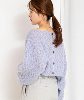 WALANCE/ワランス】wool mohair cable cropped cardigan（5-0290-6-02